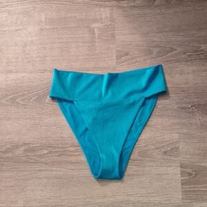 Aerie Real Good High Cut Cheeky Blue Bikini Bottoms Size XL